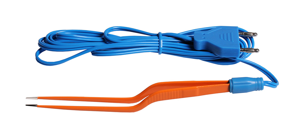 Single use Bipolar Forceps With Cable 5 M 2 pin connector Sterile 